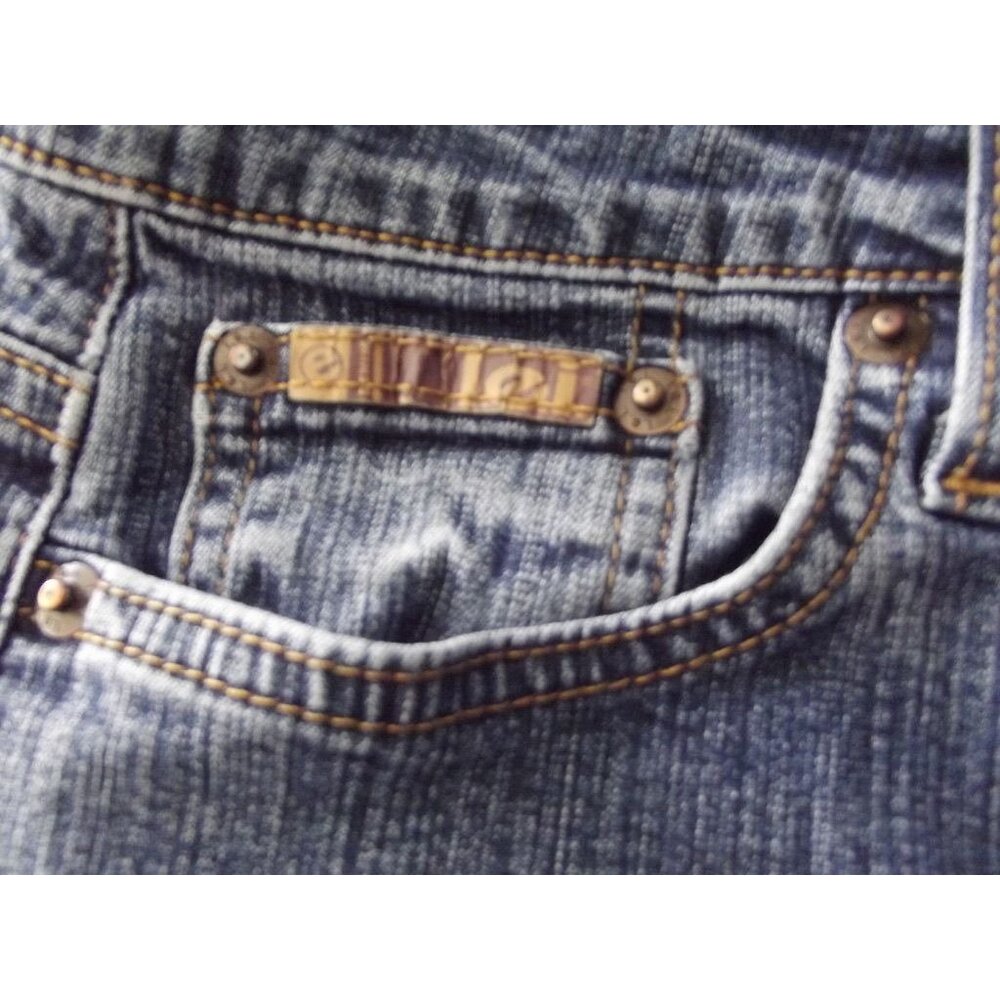 L.E.I. Jeans Junior Size 11 x29"inseam Mid Rise Flare Leg 5-pockets blue stretch - Picture 6 of 10